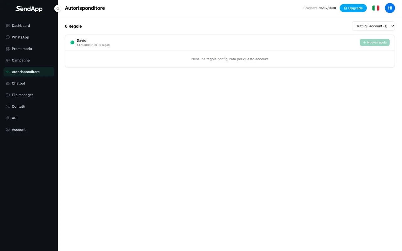 Autoresponder de SendApp Cloud