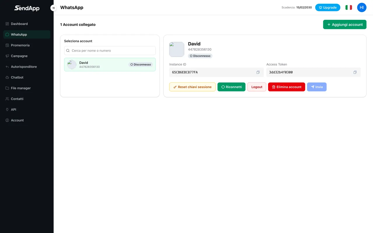 Mehrere WhatsApp-Konten in SendApp Cloud
