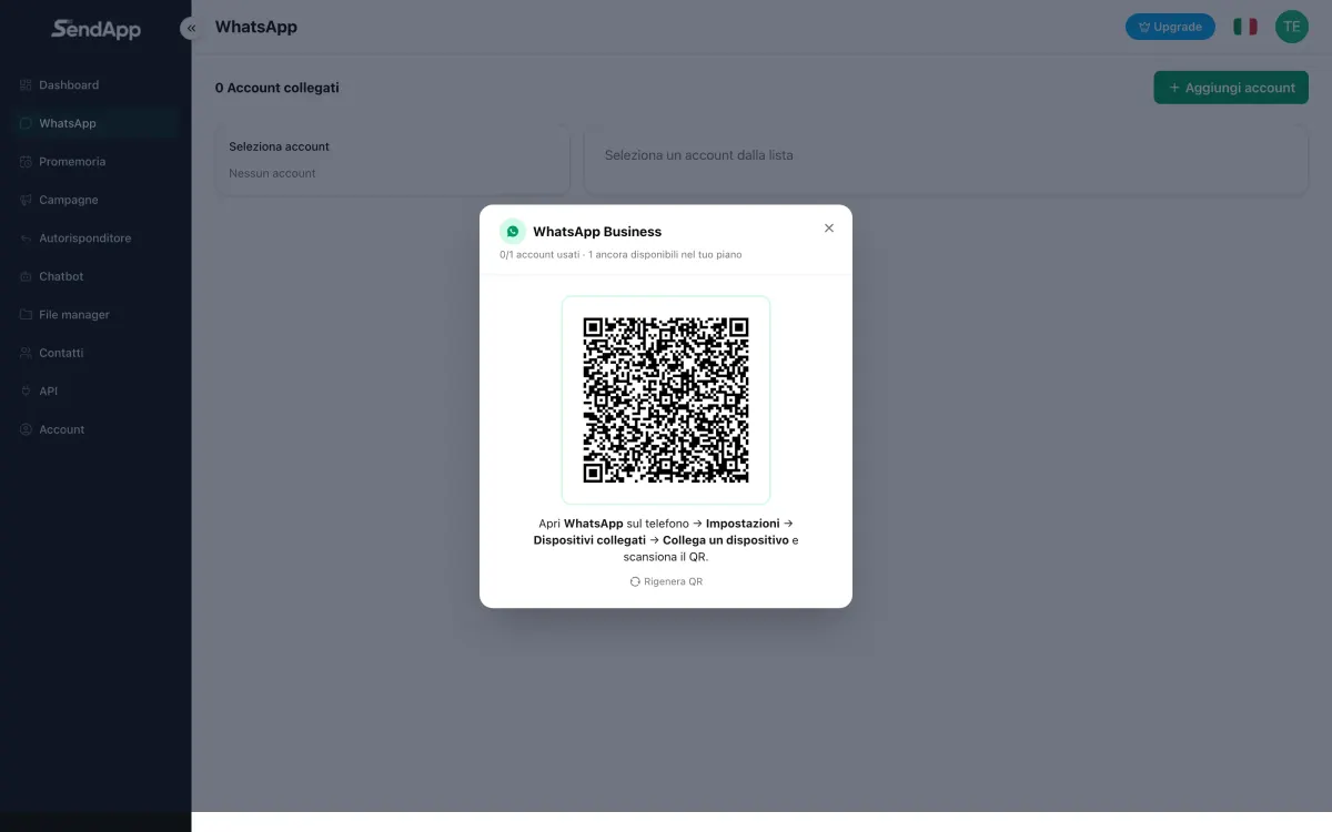 The real SendApp Cloud connection flow: QR code to link WhatsApp in seconds